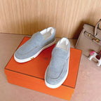 Hermes Loafer Blue White Denim leather