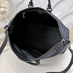 Weekender 40 Dior Oblique Jacquard  Black Grained Calfskin Frabic