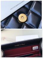 Chanel Phone Chain Bag Black Gold Calfskin