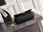 Chanel Bag 12.5cm Black Gold Lambskin