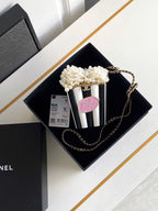 Chanel 25 Popcorn Minaudière Bag Black White Pink Resin