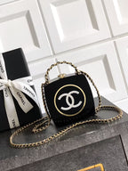 Chanel 25 Minaudière Makeup Palette Bag Black mix Colors Plexiglass