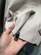 Fendi 25 Leather Jacket Light Camel 0019