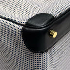 HM 2025 Birkin 30cm Black White Swift Cowhide Canvas Fabric With Waffle Panda