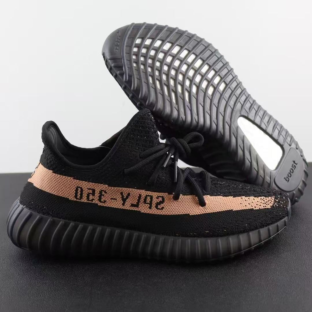 Adidas Yeezy Lace-Up Sneakers Black Rubber