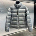 Dior Oblique Down Jacket Gray Polyester Down