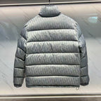 Dior Oblique Down Jacket Gray Polyester Down