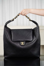 CC 2025 Bag 53cm Black Gold Calfskin 300852 Best Version