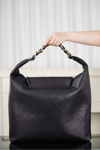 CC 2025 Bag 53cm Black Gold Calfskin 300852 Best Version