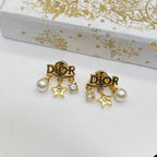 CD DioRevolution Earrings Gold-Finish Metal