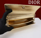 CD 25 Bag Gold Metalic Lambskin