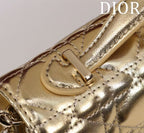 CD 25 Bag Gold Metalic Lambskin