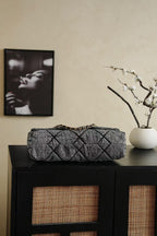 CC 2025 Classic Flap Bag Black Denim Fabric Gold Hardware