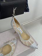 Jimmy Choo 2025 Love Pump White Mesh Leather