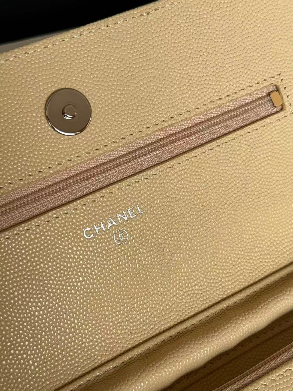 Chanel 2025 Woc Beige Caviar Leather With Gold Hardware