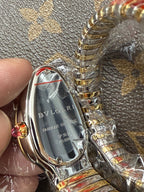 Bvlgari Serpenti Tubogas 35mm Diamond Ladies Gold Silver Black Dial Watch
