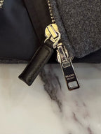 Prada 2025 Belted Down Vest Gray Wool