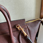 Celine 2025 Luggage Bag Burgundy Leather