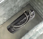 CC 2026 Classic 2.55 Flap Bag Black Aged Lambskin Silver Hardware