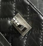 CC 2026 Classic 2.55 Flap Bag Black Aged Lambskin Silver Hardware