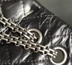 CC 2026 Classic 2.55 Flap Bag Black Aged Lambskin Silver Hardware