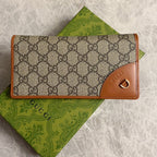Gucci 2026 Emblem 19cm Brown Ebony Leather Canvas