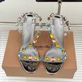 Christian Louboutin 2026 Rosa Z Jewel Heeled Sandal TPU Strass Calf Leather