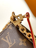 LV 2026 Pochette Accessoires Bag 23.5cm Brown Beige Canvas Cowhide