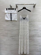 Chanel 2026 Camisole Dress White Lace Cotton