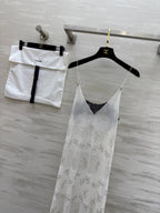 Chanel 2026 Camisole Dress White Lace Cotton