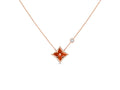 STAR NECKLACE PINK GOLD 1 DIAMOND