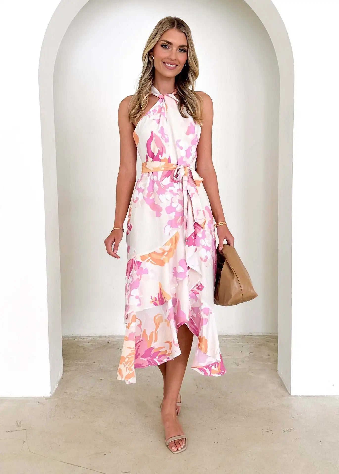 Amira | Halter Neck Wrap Dress
