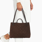 BV Andiamo Bag 32cm Brown Suede Leather