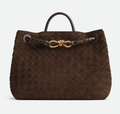 BV Andiamo Bag 32cm Brown Suede Leather
