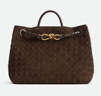 BV Andiamo Bag 32cm Brown Suede Leather