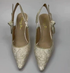 CD 25 Slingback Pump Cream Transparent Mesh