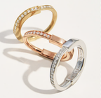 TIFFANY LOCK RING DIAMOND PAVED
