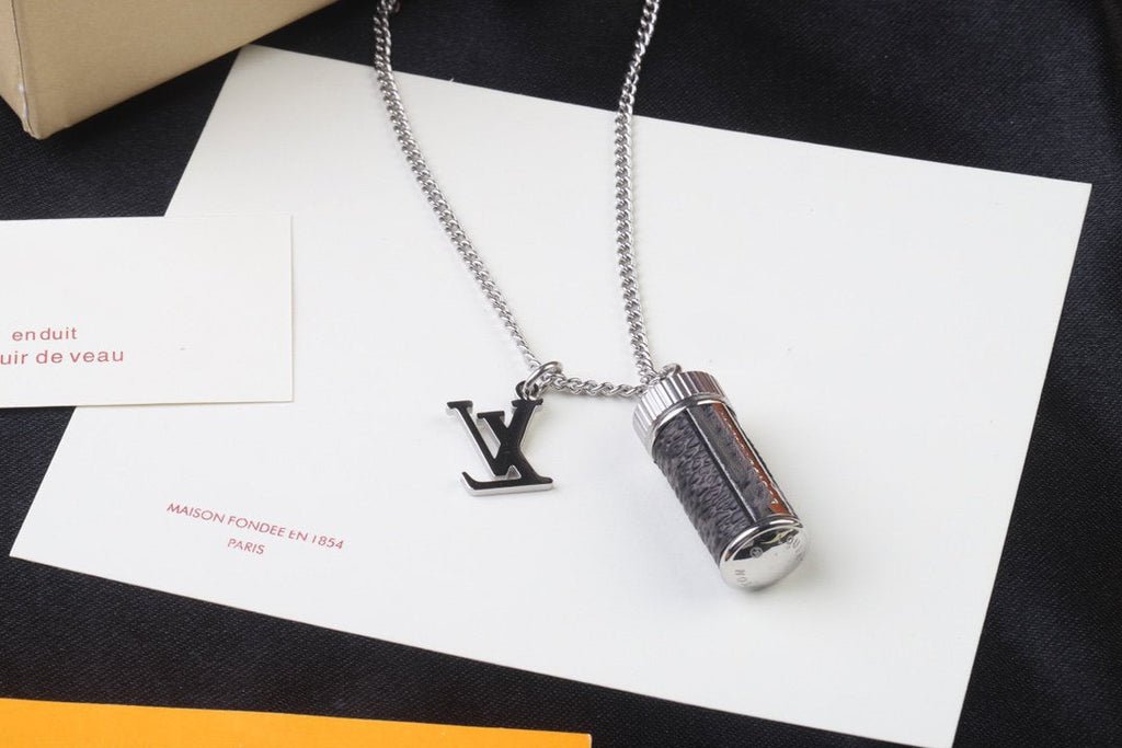 MONOGRAM ECLIPSE CANVAS CHARMS NECKLACE