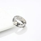 LV SILVER MONOGRAM RING