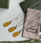 GG NECKLACE PENDANT PINEAPPLE PATTERN