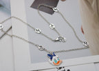 GG DONALD DUCK DOUBLE G STERLING SILVER NECKLACE