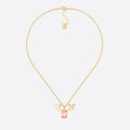 CD GOLD-COLORED METAL WITH WHITE RESIN PEARL NECKLACE