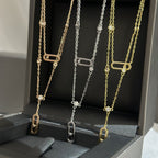 MOVE UNO 2 RANGS PAVED NECKLACE