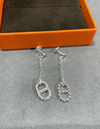 H PLAIN SILVER AB PIG NOSE EARRINGS