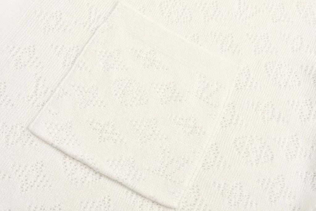 LV Short-sleeved Shirt White Wool