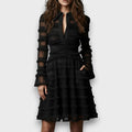 Paulina™ | Sheer Midi Dress with Fringes