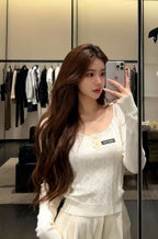 Miumiu 2026 Lace-Trimmed Knit Camisole Wool