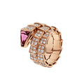 SERPENTI RING PINK GOLD DIAMOND PINK DOUBLE ROW