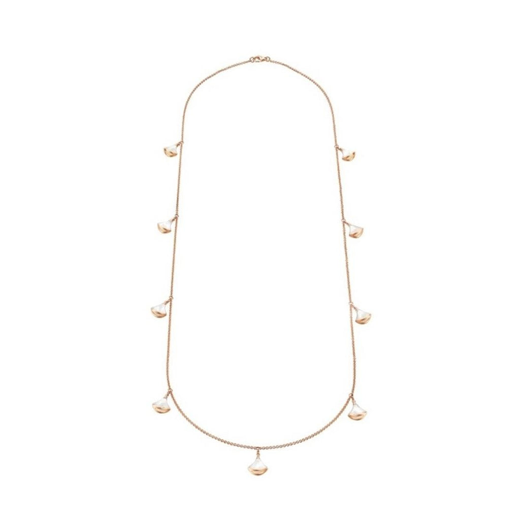 DREAM NECKLACE 9 MOTIF WHITE MOP PINK GOLD