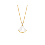 DREAM NECKLACE WHITE MOP GOLD 1 DIAMOND